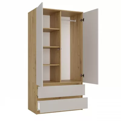 Šatní skříň do předsíně 90 cm TAAVI - dub artisan / kašmír