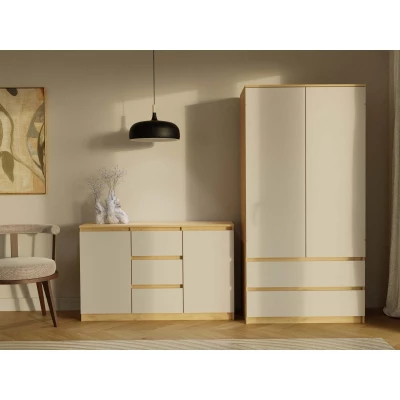 Šatní skříň do předsíně 90 cm TAAVI - dub artisan / kašmír