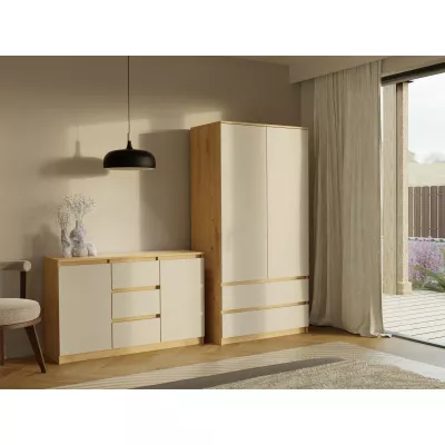 Šatní skříň do předsíně 90 cm TAAVI - dub artisan / kašmír