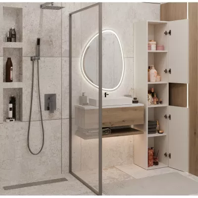 Koupelnová úzká skříňka 31 cm ATSO 7 - kašmír