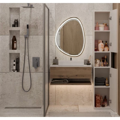 Koupelnová úzká skříňka 31 cm ATSO 7 - kašmír