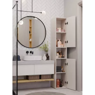 Koupelnová úzká skříňka 31 cm ATSO 7 - kašmír