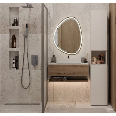 Koupelnová úzká skříňka 31 cm ATSO 7 - kašmír