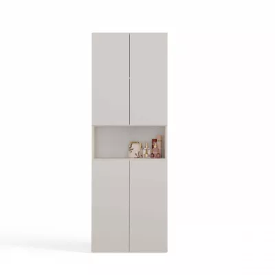 Koupelnová skříňka 60 cm s košem na prádlo a poličkou ATSO 6 - kašmír