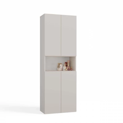 Koupelnová skříňka 60 cm s košem na prádlo a poličkou ATSO 6 - kašmír