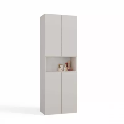 Koupelnová skříňka 60 cm s košem na prádlo a poličkou ATSO 6 - kašmír