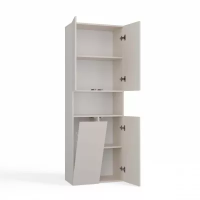 Koupelnová skříňka 60 cm s košem na prádlo a poličkou ATSO 6 - kašmír