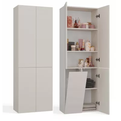Koupelnová skříňka 60 cm s košem na prádlo ATSO 5 - kašmír