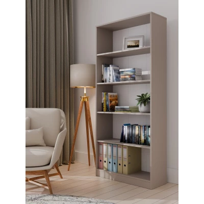 Úzká knihovna RAUNO - 80 cm, šedá