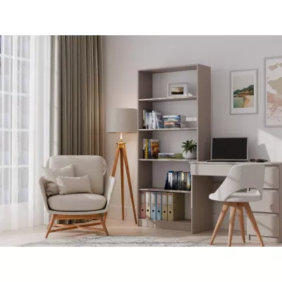 Úzká knihovna RAUNO - 80 cm, šedá