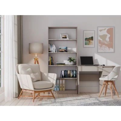 Úzká knihovna RAUNO - 80 cm, šedá