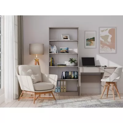 Úzká knihovna RAUNO - 80 cm, šedá