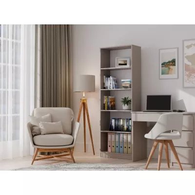 Úzká knihovna RAUNO - 60 cm, šedá