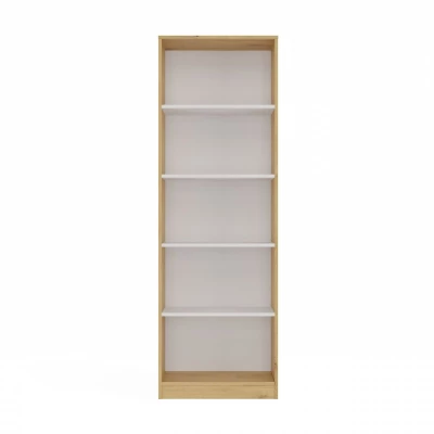 Úzká knihovna RAUNO - 60 cm, dub artisan / bílá