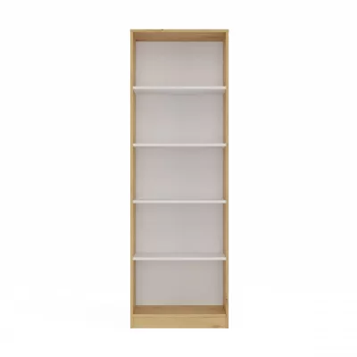 Úzká knihovna RAUNO - 60 cm, dub artisan / bílá