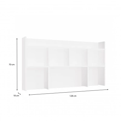 Nástavba na psací stůl 130 cm CULLMAN - bílá