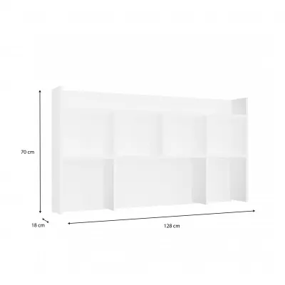 Nástavba na psací stůl 130 cm CULLMAN - bílá