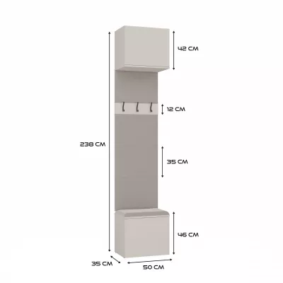 Stěna do předsíně OPELIKA - kašmír