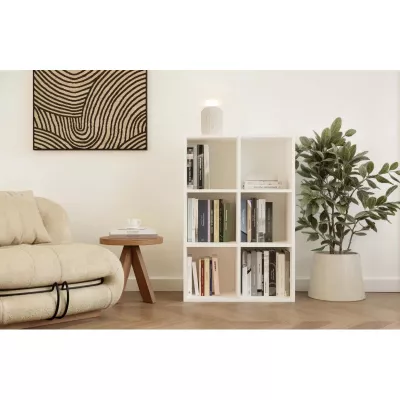 Policový díl 90x60 cm RAINIS 5 - bílý