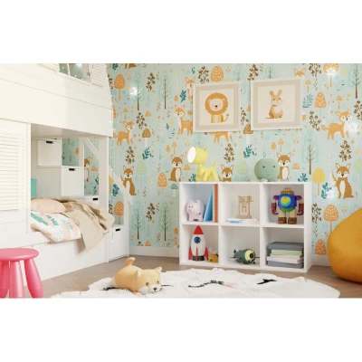 Policový díl 90x60 cm RAINIS 5 - bílý