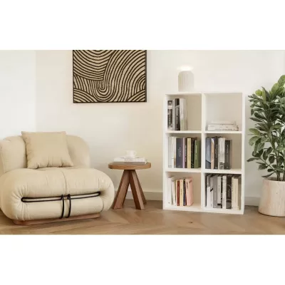 Policový díl 90x60 cm RAINIS 5 - bílý