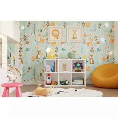 Policový díl 90x60 cm RAINIS 5 - bílý