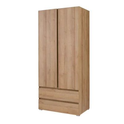 Šatní skříň se šuplíky 92 cm LIONU - dub riviera