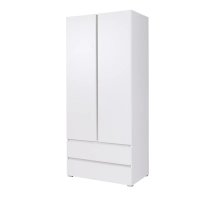 Šatní skříň se šuplíky 92 cm LIONU - bílá