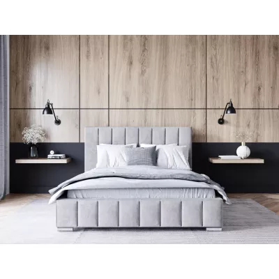Čalouněná postel 180x200 MANUELA 2 s úložným prostorem - světle šedá