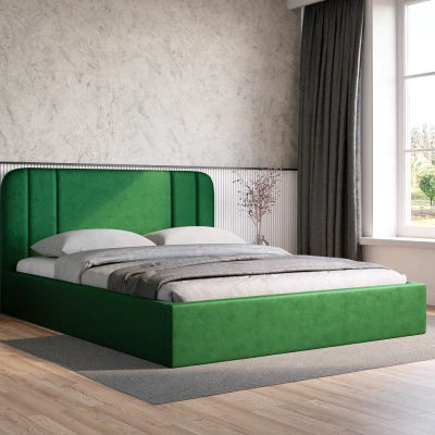 Čalouněná postel 160x200 MARGARIDA - zelená