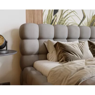 Manželská postel 140x200 MAFALDA 2 - světle šedá