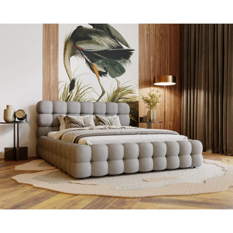 Manželská postel 180x200 MAFALDA 2 - světle šedá