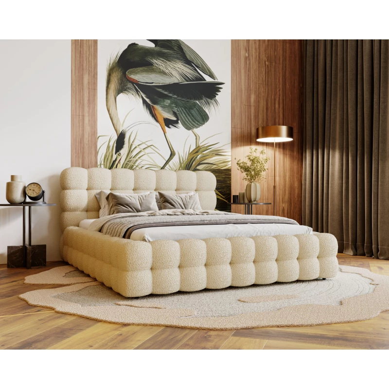 Jednolůžková postel 120x200 MAFALDA - béžová