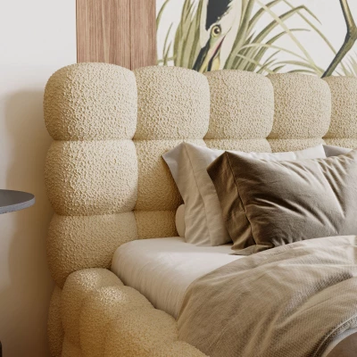 Jednolůžková postel 120x200 MAFALDA - béžová