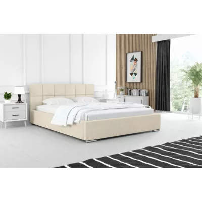 Moderní čalouněná postel 120x200 RUBINA - vanilková