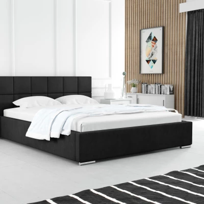 Moderní čalouněná postel 120x200 RUBINA - tmavě šedá