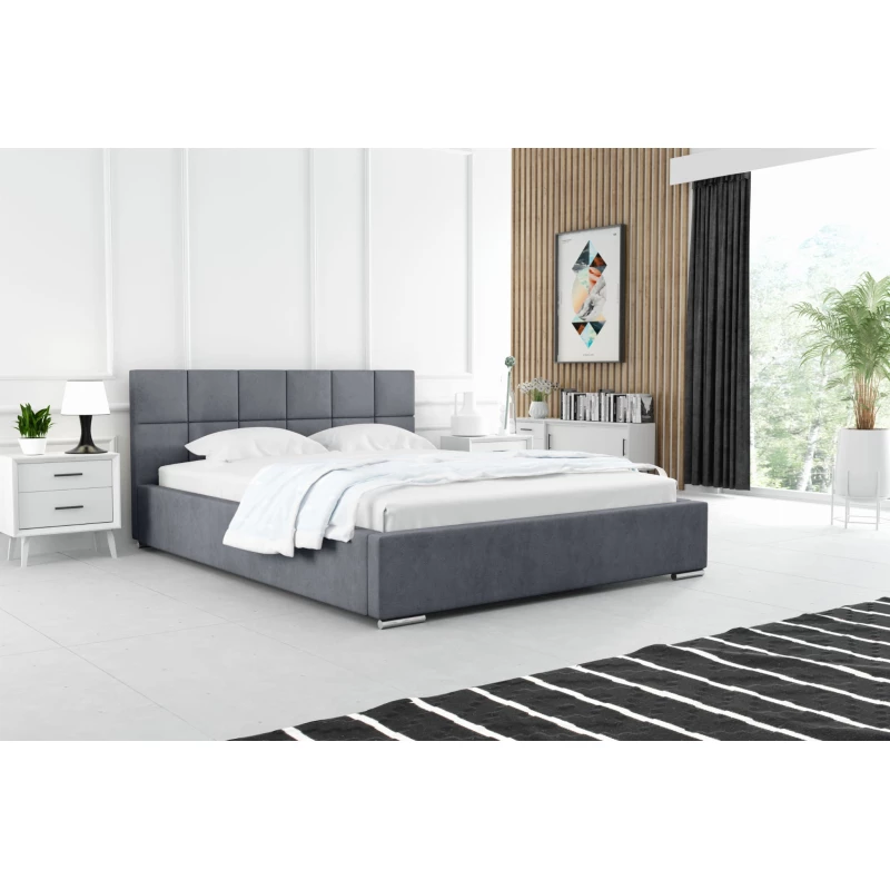 Moderní čalouněná postel 120x200 RUBINA 2 - šedá