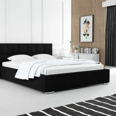 Moderní čalouněná postel 120x200 RUBINA 2 - černá