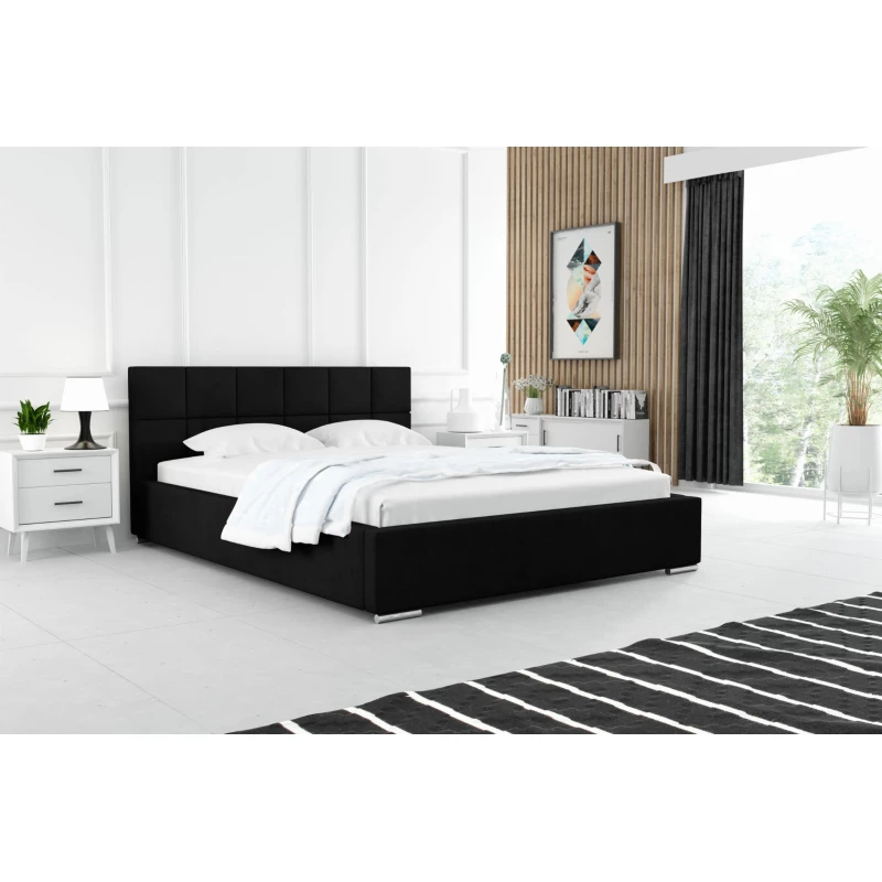Moderní čalouněná postel 120x200 RUBINA 2 - černá