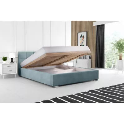 Moderní čalouněná postel 120x200 RUBINA 2 - černá