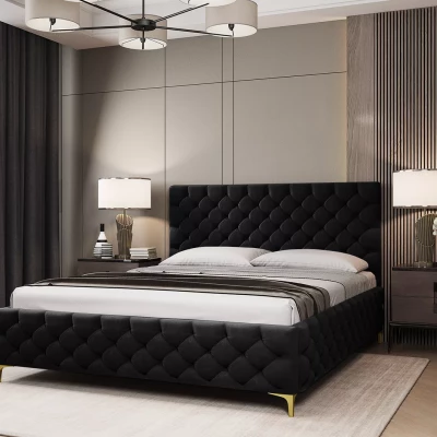 Čalouněná postel 180x200 RUBBINA 2 - černá