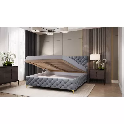 Čalouněná postel 200x200 RUBBINA 2 - černá