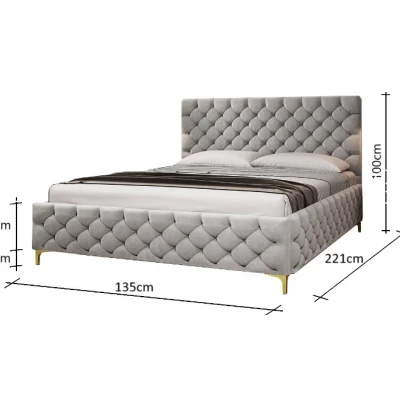 Čalouněná postel 120x200 RUBBINA 2 - růžová