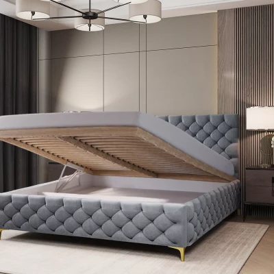 Čalouněná postel 160x200 RUBBINA 2 - růžová