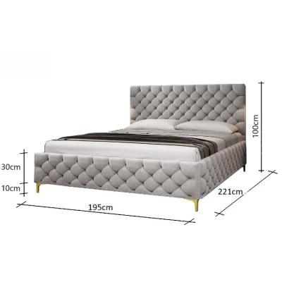 Čalouněná postel 180x200 RUBBINA - černá