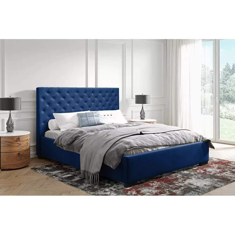 Pohodlná čalouněná postel 160x200 MARISA 2 - modrá