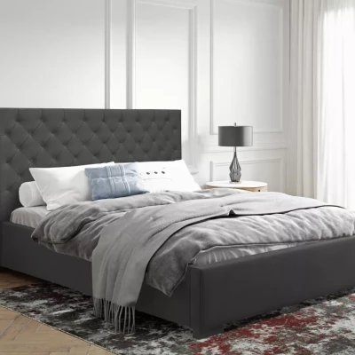 Pohodlná čalouněná postel 160x200 MARISA 2 - šedá