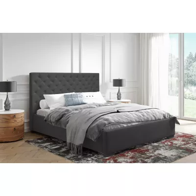 Pohodlná čalouněná postel 160x200 MARISA - šedá