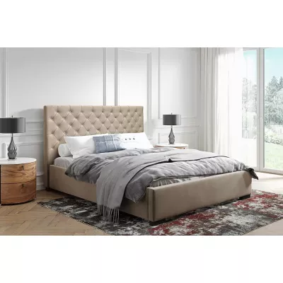 Pohodlná čalouněná postel 180x200 MARISA - béžová