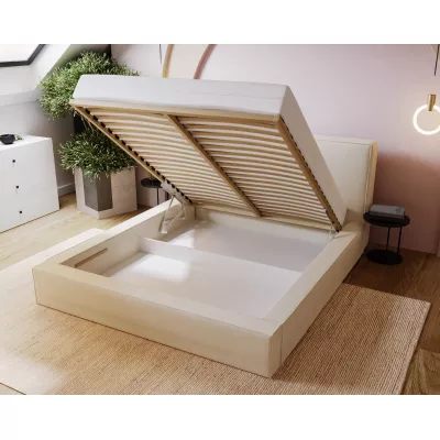 Jednoduchá čalouněná postel 120x200 NIDIA 2 s úložným prostorem - černá